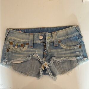 True Religion Joey Denim Shorts Light Wash 24